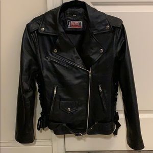 Black Leather Moto Jacket